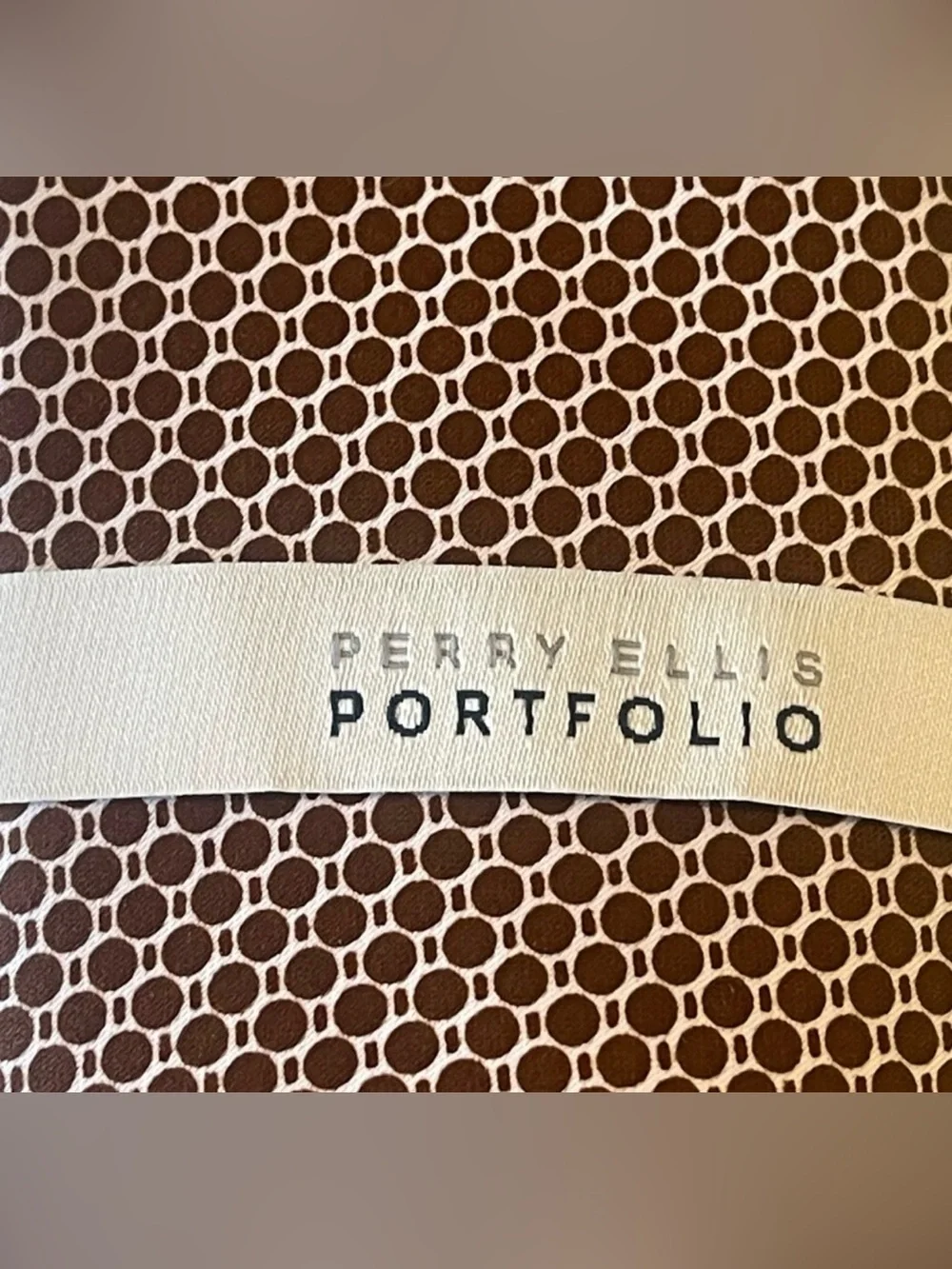PERRY ELLIS Men's Dixon Tie Classic Brown
